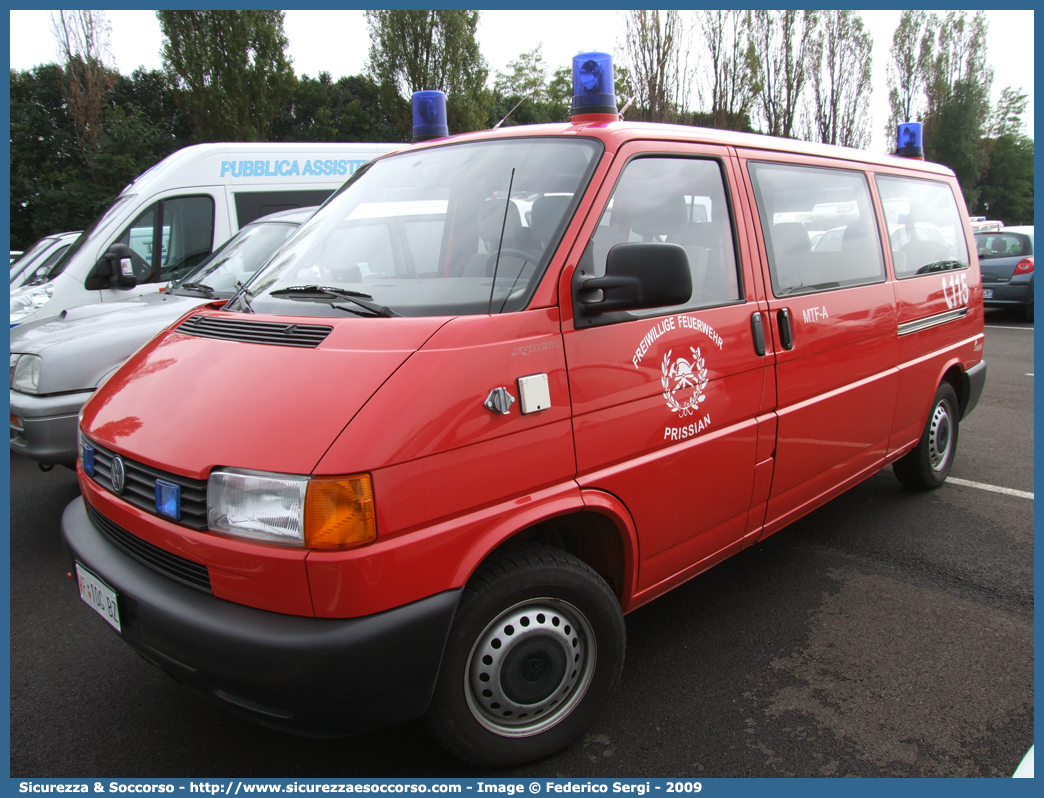 VF 10G BZ
Vigili del Fuoco Volontari Prissiano
Freiwillige Feuerwehr Prissian
Volkswagen Transporter T4
Allestitore Brandschutz S.r.l.
Parole chiave: VF;VFV;V.F.;V.F.V.;Vigili;Fuoco;Volontari;Freiwillige;Feuerwehr;Prissiano;Prissian;Volkswagen;Transporter;T4;Brandschutz