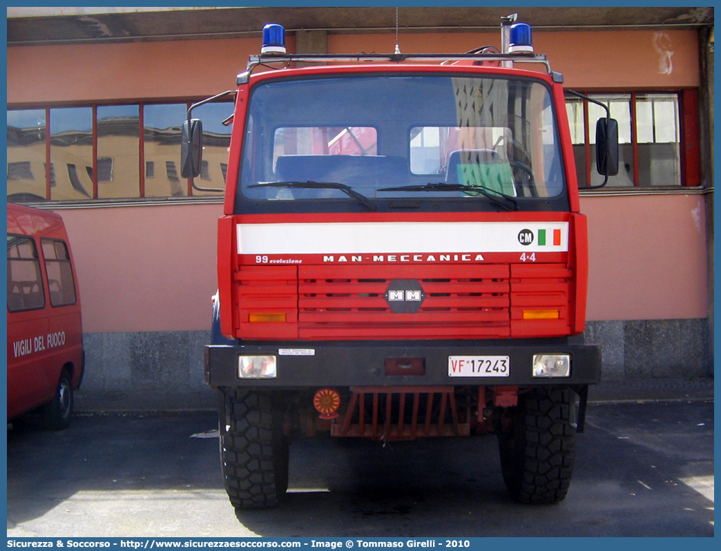 VF 17243
Corpo Nazionale Vigili del Fuoco
Man Meccanica 99 Evoluzione 4x4
Parole chiave: VVF;V.V.F.;Corpo;Nazionale;Vigili;del;Fuoco;Man;Meccanica;99;Evoluzione