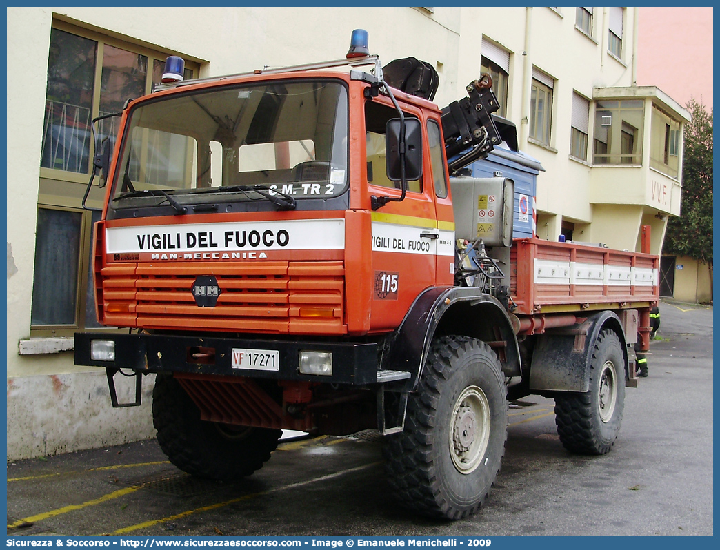 VF 17271
Corpo Nazionale Vigili del Fuoco
Man Meccanica 99 Evoluzione 4x4
Parole chiave: VVF;V.V.F.;Corpo;Nazionale;Vigili;del;Fuoco;Man;Meccanica;99;Evoluzione