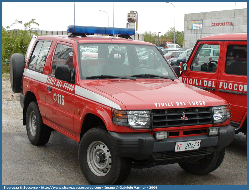 VF 20479
Corpo Nazionale Vigili del Fuoco
Mitsubishi Pajero SWB II serie
Parole chiave: VVF;V.V.F.;Corpo;Nazionale;Vigili;del;Fuoco;Mitsubishi;Pajero;SWB