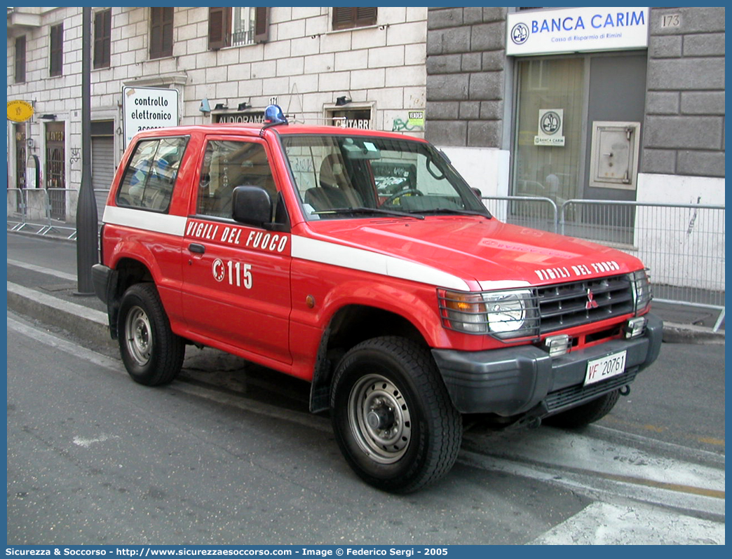 VF 20761
Corpo Nazionale Vigili del Fuoco
Mitsubishi Pajero SWB II serie
Parole chiave: VVF;V.V.F.;Corpo;Nazionale;Vigili;del;Fuoco;Mitsubishi;Pajero;SWB