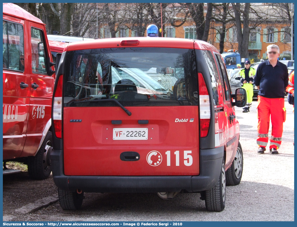 VF 22262
Corpo Nazionale Vigili del Fuoco
Fiat Doblò I serie
Parole chiave: VVF;V.V.F.;Corpo;Nazionale;Vigili;del;Fuoco;Fiat;Doblò;Doblo