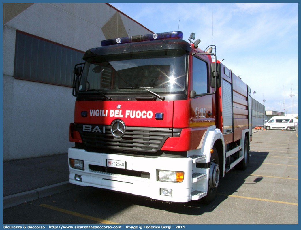 VF 22548
Corpo Nazionale Vigili del Fuoco
Mercedes Benz Atego 1828 I serie restyling
Allestitore BAI S.r.l.
Parole chiave: VVF;V.V.F.;Corpo;Nazionale;Vigili;del;Fuoco;ABP;A.B.P.;AutoBottePompa;AutoBotte;Mercedes Benz;Atego;1828;BAI;B.A.I.