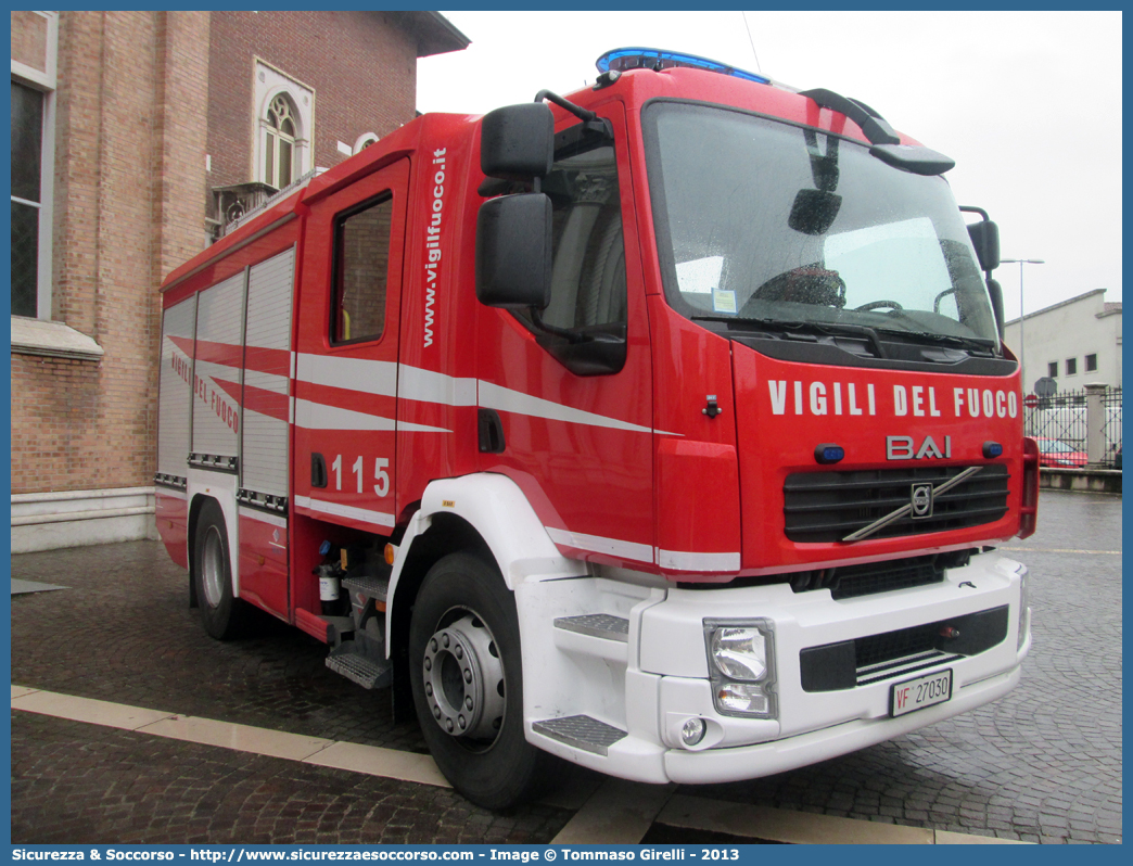 VF 27030
Corpo Nazionale Vigili del Fuoco
Volvo FL280/FL290 III serie
Allestitore BAI S.r.l.
Parole chiave: VVF;V.V.F.;Corpo;Nazionale;Vigili;del;Fuoco;APS;A.P.S.;AutoPompaSerbatoio;AutoPompa;Volvo;FL;280;290;FL280;FL290;BAI