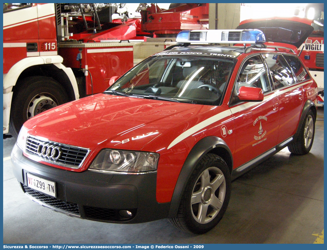 VF Z99TN
Corpo Permanente dei Vigili del Fuoco Trento
Audi A6 Allroad I serie
Allestitore Binz Gmbh & CO. KG
Parole chiave: VF;V.F.;Vigili del Fuoco;Vigili;Fuoco;Corpo;Permanente;Trento;Audi;A6;Allroad;Binz