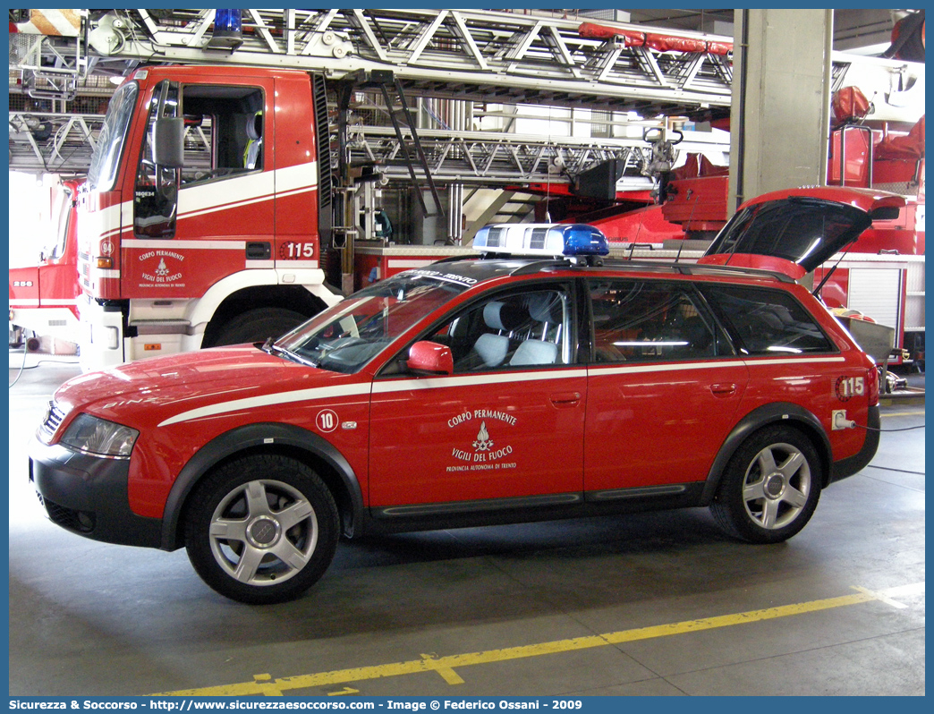 VF Z99TN
Corpo Permanente dei Vigili del Fuoco Trento
Audi A6 Allroad I serie
Allestitore Binz Gmbh & CO. KG
Parole chiave: VF;V.F.;Vigili del Fuoco;Vigili;Fuoco;Corpo;Permanente;Trento;Audi;A6;Allroad;Binz