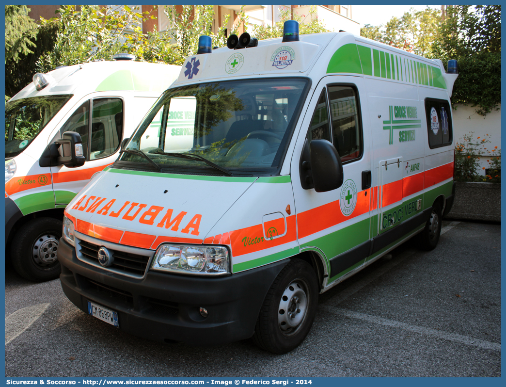 Victor 30
Croce Verde Servizi
Fiat Ducato II serie restyling
Allestitore EDM S.r.l.
Parole chiave: Croce;Verde;Servizi;Autoambulanza;Ambulanza;Fiat;Ducato;EDM