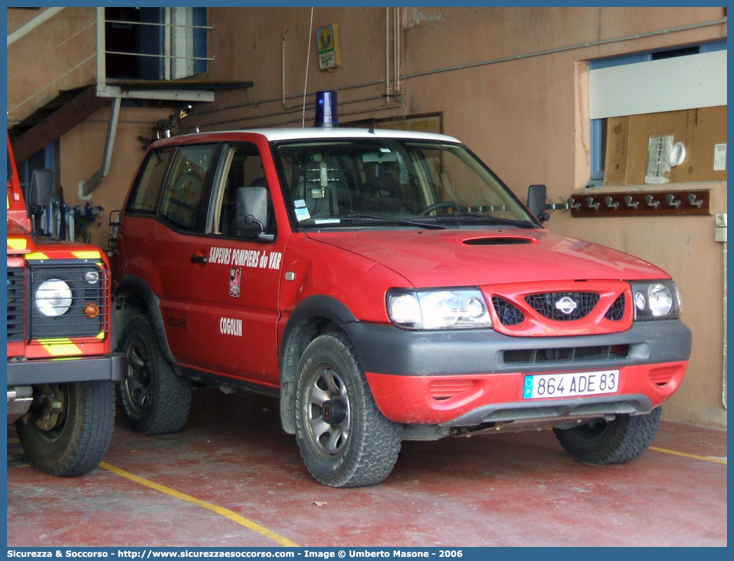 VTT -
République Française
Cogolin
Véhicule Tout Terrain 
Nissan Terrano II generation
Parole chiave: République;Française;SDIS;S.D.I.S.;Service;Départemental;Incendie;Secours;83;Cogolin;VTT;Véhicule;Tous;Terrain;Nissan;Terrano