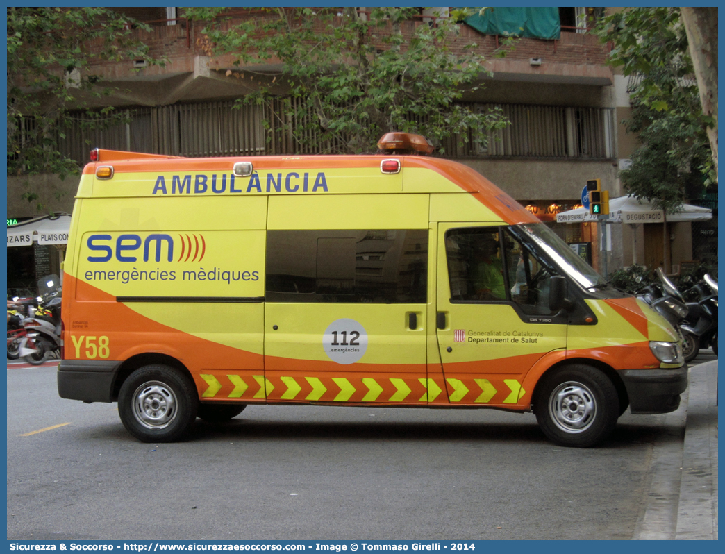 Y58
Reino de España
Sistema d'Emergències Mèdiques
Ford Transit III generation
Parole chiave: Regno di Spagna;Spagna;Reino de España;España;Espana;SEM;S.E.M.;061;Sistema;Emergencies;Mediques;Emergències;Mèdiques;Ford;Transit