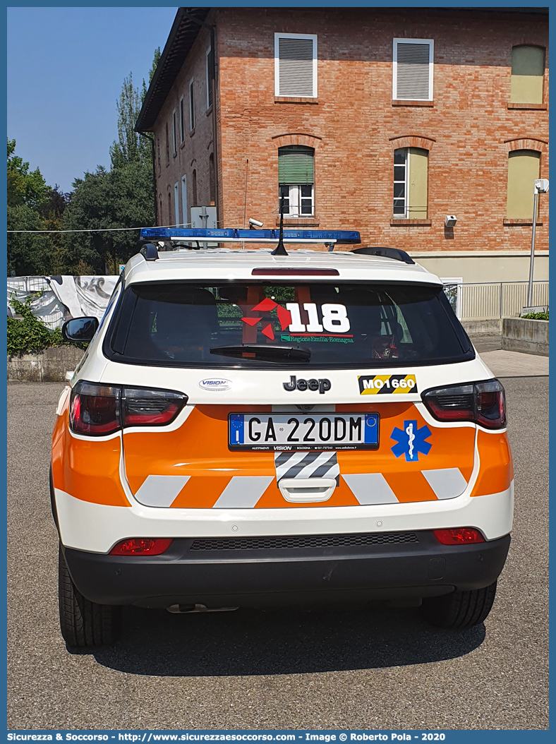 MO 1660
118 Modena Soccorso
Jeep Compass II serie I restyling
Allestitore Vision S.r.l.
Parole chiave: 118;Modena;Soccorso;Automedica;Automedicalizzata;Auto Medica;Auto Medicalizzata;Jeep;Compass;Vision