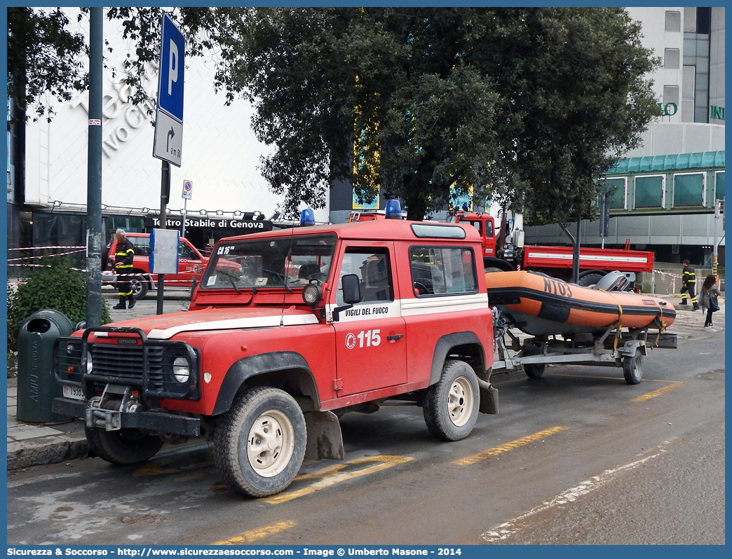 VF 19383
Corpo Nazionale Vigili del Fuoco
Land Rover Defender 90
(variante)
Parole chiave: VF;VVF;V.F.;V.V.F.;Corpo;Nazionale;Vigili del Fuoco;Vigili;Fuoco;Land Rover;Defender;90;19383