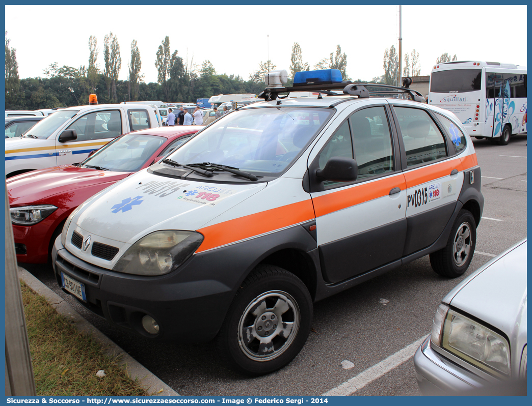 PV 0315
118 Pavia
Renault Scenic RX4
Allestitore Projet Service S.r.l.
Parole chiave: 118;AREU;A.R.E.U.;S.S.U.Em.;SSUEm;Lombardia;Pavia;Automedica;Renault;Scenic;RX4;Projet Service