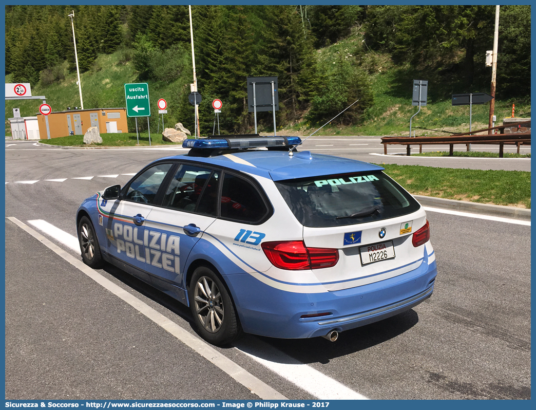 Polizia M2226
Polizia di Stato
Polizia Stradale
Autostrada del Brennero S.p.A.
Bmw Serie 3 F31 Touring
Allestitore Focaccia Group S.r.l.
Parole chiave: Polizia di Stato;Polizia Stradale;Autostrada del Brennero S.p.A.;Brenneroautobahn A.G.;Bmw;Serie 3;F31;F 31;Touring;Focaccia