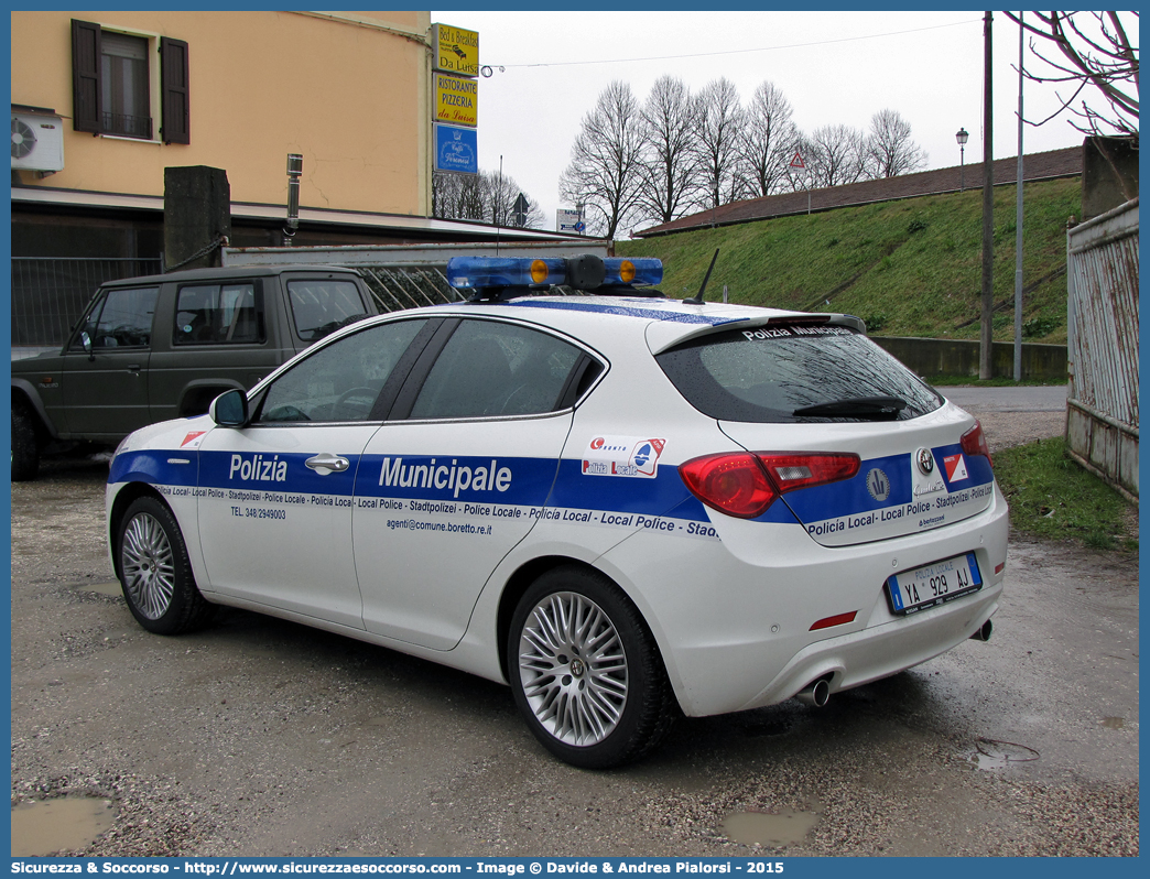 Polizia Locale YA929AJ
Polizia Municipale
Comune di Boretto
Alfa Romeo Nuova Giulietta
I serie
Allestitore Bertazzoni S.r.l.
Parole chiave: Polizia;Locale;Municipale;Boretto;Alfa Romeo;Nuova Giulietta;Bertazzoni;YA929AJ;YA 929 AJ