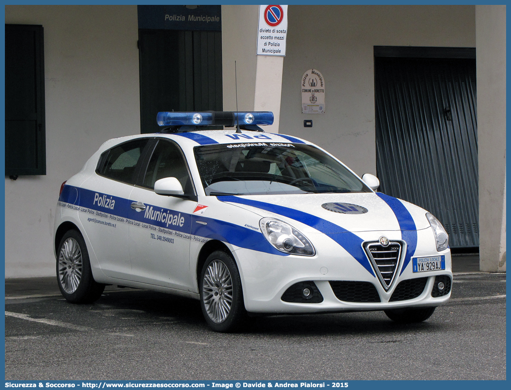 Polizia Locale YA929AJ
Polizia Municipale
Comune di Boretto
Alfa Romeo Nuova Giulietta
I serie
Allestitore Bertazzoni S.r.l.
Parole chiave: Polizia;Locale;Municipale;Boretto;Alfa Romeo;Nuova Giulietta;Bertazzoni;YA929AJ;YA 929 AJ