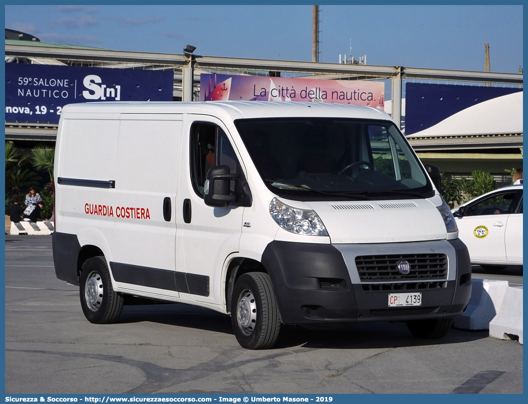 CP 4139
Corpo delle Capitanerie di Porto
Guardia Costiera
Fiat Ducato III serie
(variante)
Parole chiave: CP;C.P.;GC;G.C.;Guardia;Costiera;Capitaneria;Capitanerie;Porto;Guardia Costiera;Fiat;Ducato;X250;X 250