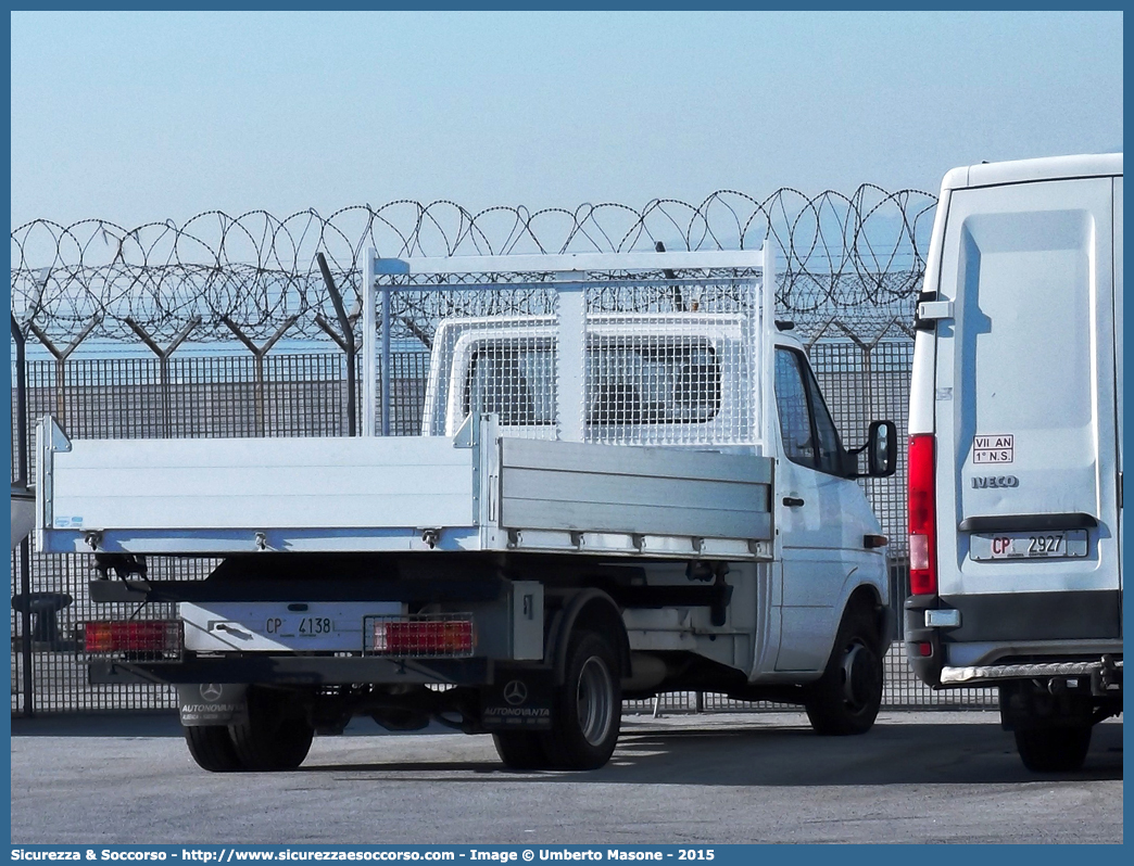 CP 4138
Corpo delle Capitanerie di Porto
Guardia Costiera
Mercedes Benz Sprinter 412 I serie
Parole chiave: Guardia Costiera;Capitaneria di Porto;Capitanerie di Porto;Mercedes;Benz;Sprinter;412