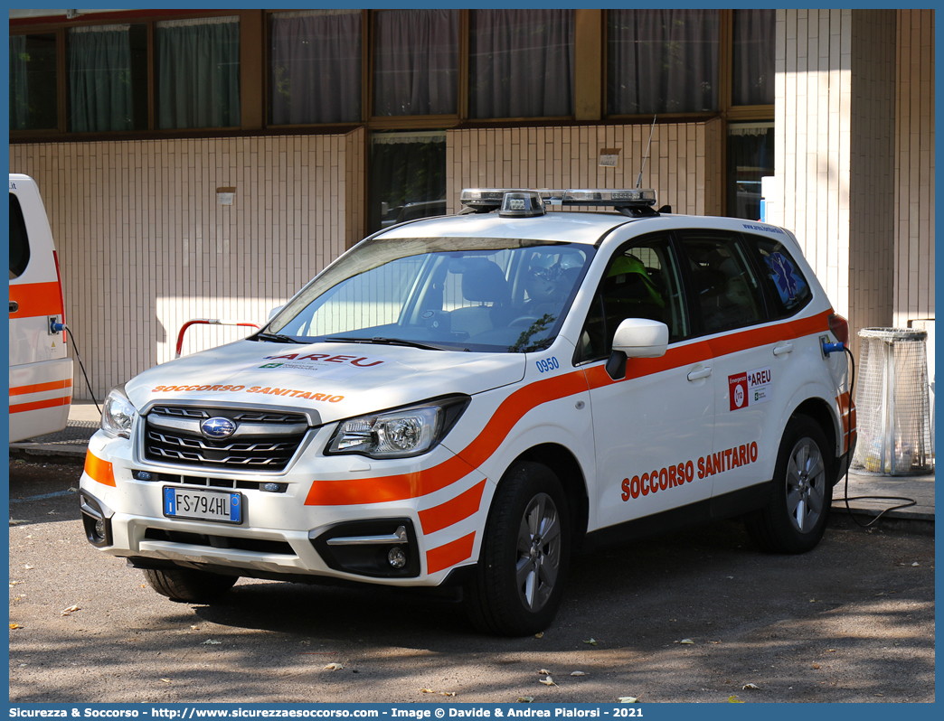 0950
118 Agenzia Regionale Emergenza Urgenza
Regione Lombardia
Subaru Forester VI serie
Allestitore Bertazzoni S.r.l.
Parole chiave: 118;AREU;A.R.E.U.;S.S.U.Em.;SSUEm;Lombardia;Automedica;Subaru;Forester;Bertazzoni