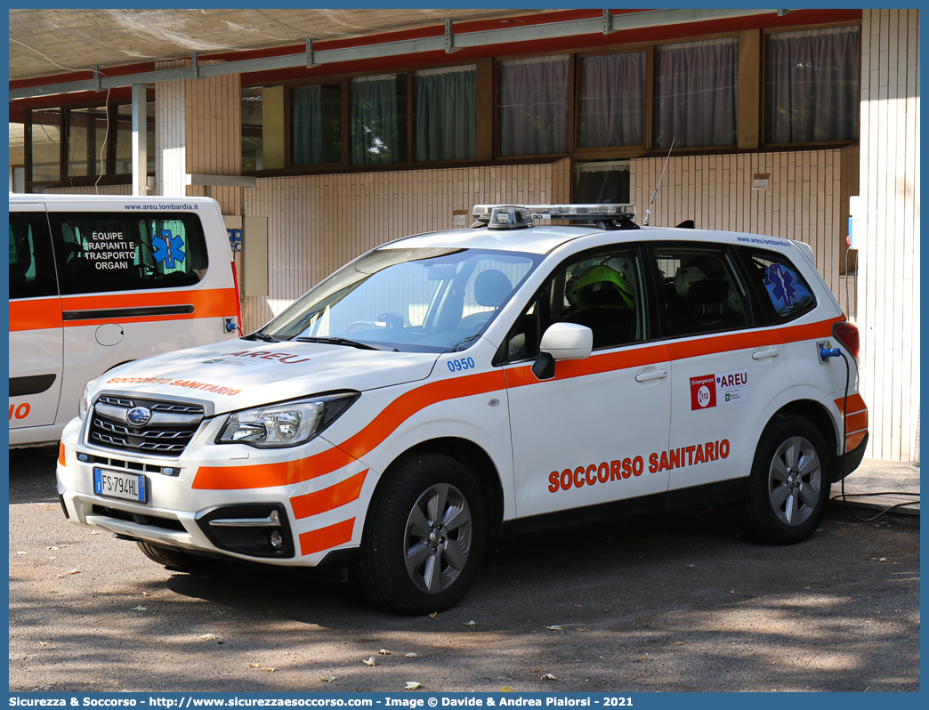 0950
118 Agenzia Regionale Emergenza Urgenza
Regione Lombardia
Subaru Forester VI serie
Allestitore Bertazzoni S.r.l.
Parole chiave: 118;AREU;A.R.E.U.;S.S.U.Em.;SSUEm;Lombardia;Automedica;Subaru;Forester;Bertazzoni