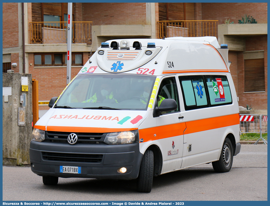 524
118 Umbria Soccorso
Azienda USL Umbria 1
Volkswagen Transporter T5 restyling
Allestitore Aricar S.p.A.
Parole chiave: 118;Umbria;Soccorso;USL;1;Ambulanza;Autoambulanza;Volkswagen;Transporter;T5;Aricar