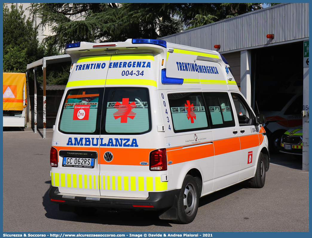 004-34
118 Trentino Emergenza
Volkswagen Transporter T6.1
Allestitore EDM S.r.l.
Parole chiave: 118;Trento;Trentino;Emergenza;Ambulanza;Autoambulanza;Volkswagen;Transporter;T6.1;T 6;EDM