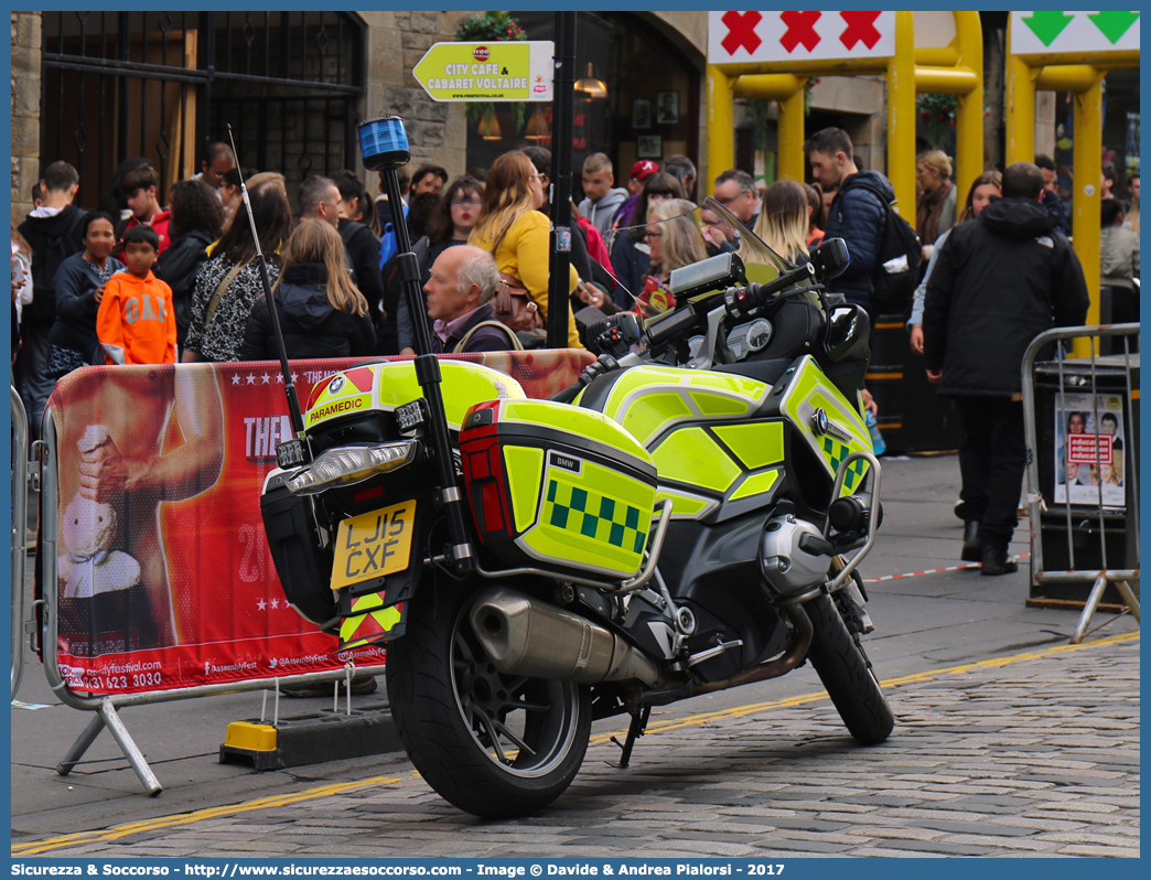 -
United Kingdom of Great Britain and Northern Ireland
Scottish Ambulance Service
BMW R1200RT III generation
Parole chiave: United;Kingdom;Great;Britain;Northern;Ireland;Scottish;Ambulance;Service;BMW;RT1200R;RT;1200;R