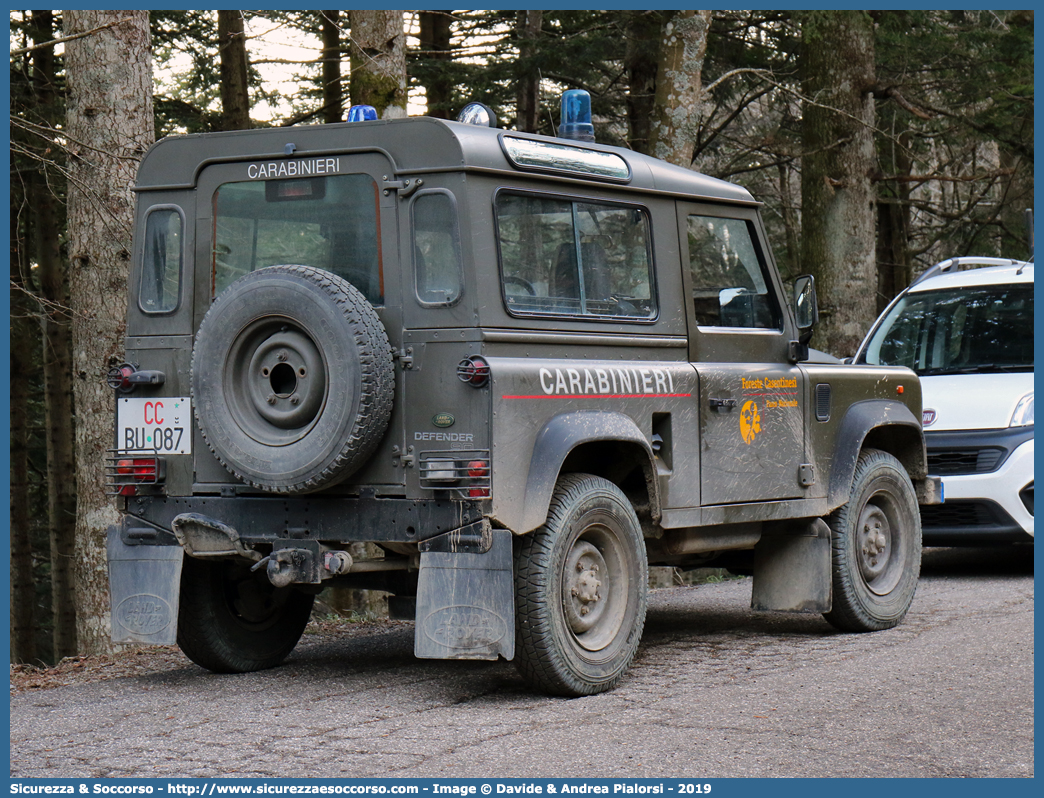 CC BU087
Arma dei Carabinieri
Comando Unità per la Tutela Forestale, 
Ambientale e Agroalimentare
Parco Nazionale delle Foreste Casentinesi
Land Rover Defender 90
Parole chiave: CC;C.C.;Arma;dei;Carabinieri;Comando;Unità;per;la;Tutela;Forestale;Ambientale;Agroalimentare;Land;Rover;Defender;90