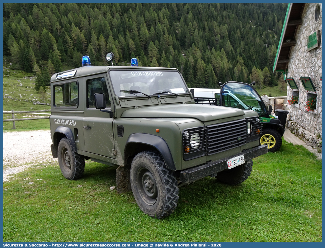 CC BU136
Arma dei Carabinieri
Comando Unità per la Tutela Forestale, 
Ambientale e Agroalimentare
Land Rover Defender 90
Parole chiave: CC;C.C.;Arma;dei;Carabinieri;Comando;Unità;per;la;Tutela;Forestale;Ambientale;Agroalimentare;Land;Rover;Defender;90