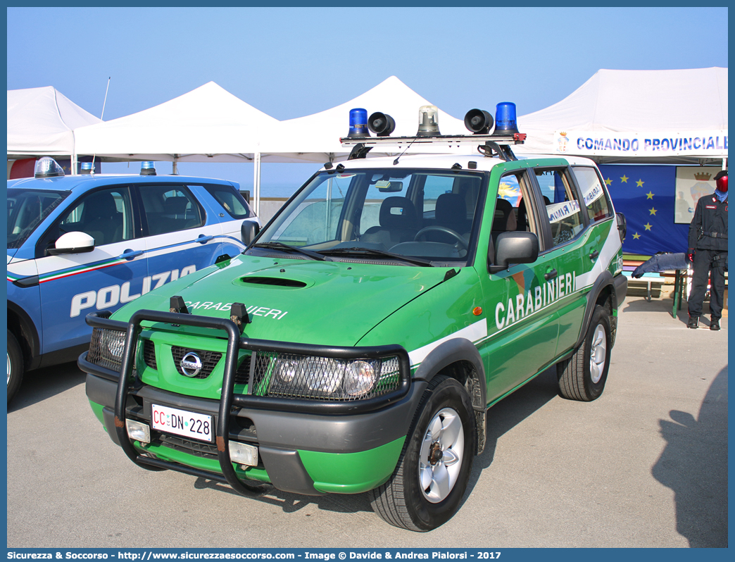 CC DN228
Arma dei Carabinieri
Comando Unità per la Tutela Forestale, 
Ambientale e Agroalimentare
Nissan Terrano II serie
Parole chiave: CC;C.C.;Arma;dei;Carabinieri;Comando;Unità;per;la;Tutela;Forestale;Ambientale;Agroalimentare;Nissan;Terrano