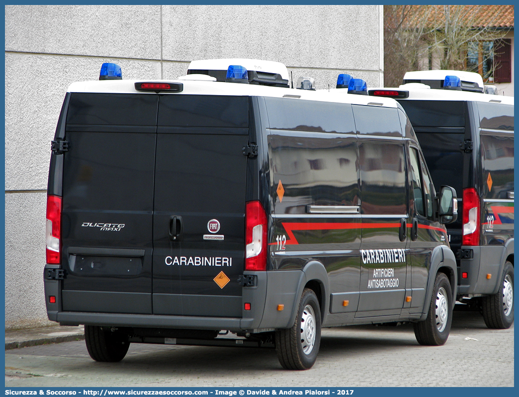 -
Arma dei Carabinieri
Artificieri Antisabotaggio
Fiat Ducato III serie restyling
Allestitore Focaccia Group S.r.l.
Parole chiave: CC;C.C.;Arma;Carabinieri;Arma dei Carabinieri;Artificieri;Antisabotaggio;Fiat;Ducato;X290;Focaccia