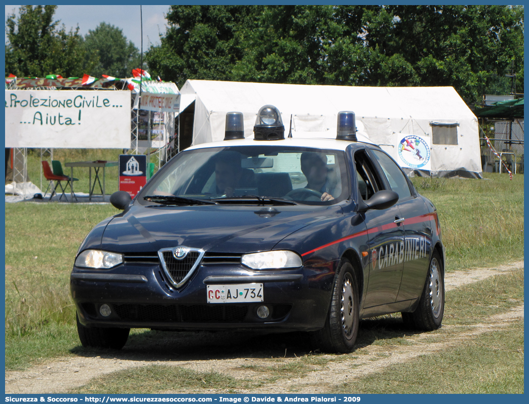 CC AJ734
Arma dei Carabinieri
Alfa Romeo 156 I serie
con sistema "Falco"
Parole chiave: CC;C.C.;Arma;dei;Carabinieri;Nucleo;Operativo;e;Radiomobile;Radio Mobile;NORM;N.O.R.M.;NRM;N.R.M.;Alfa;Romeo;156