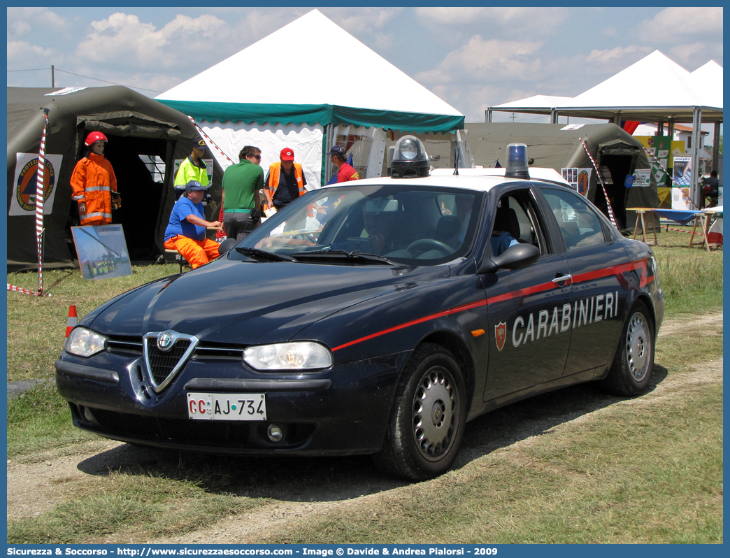 CC AJ734
Arma dei Carabinieri
Alfa Romeo 156 I serie
con sistema "Falco"
Parole chiave: CC;C.C.;Arma;dei;Carabinieri;Nucleo;Operativo;e;Radiomobile;Radio Mobile;NORM;N.O.R.M.;NRM;N.R.M.;Alfa;Romeo;156