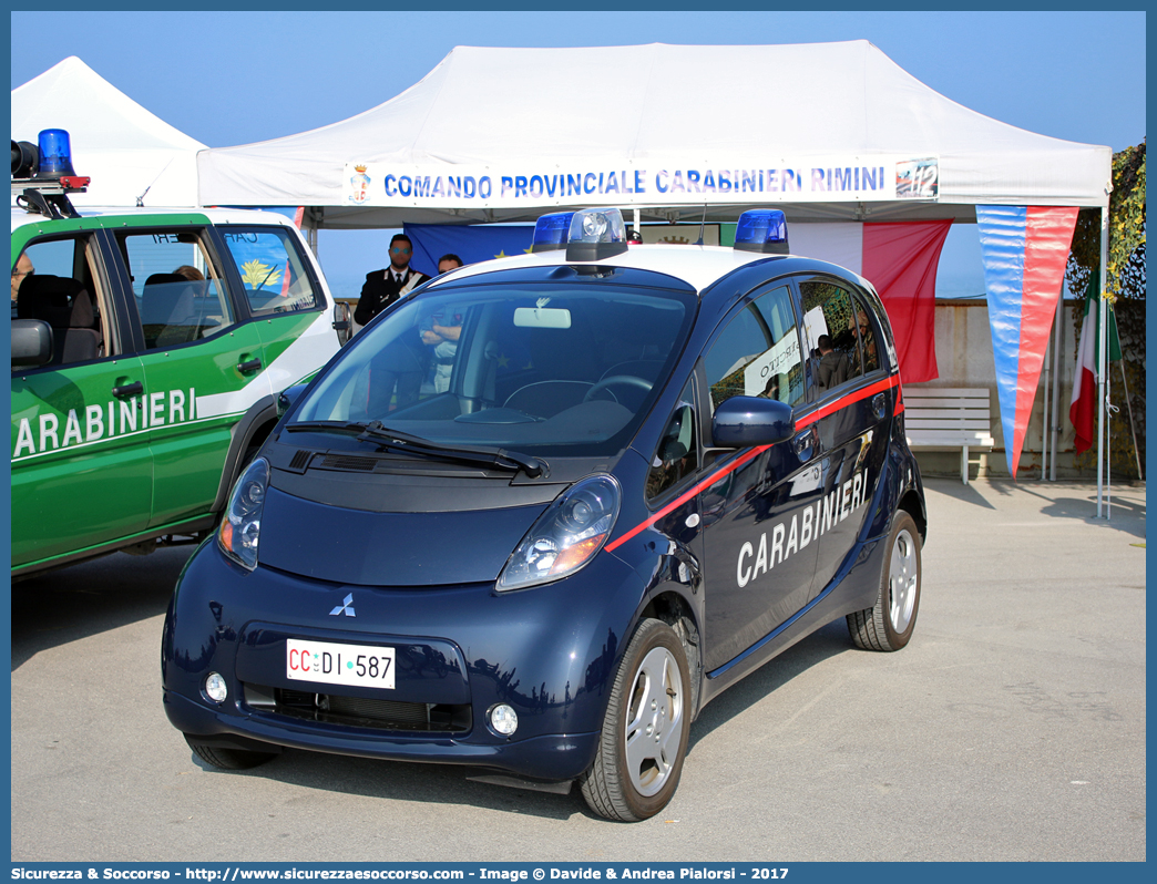 CC DI587
Arma dei Carabinieri
Mitsubishi i-Miev
Allestitore Elevox S.r.l.
Parole chiave: CC;C.C.;Arma;dei;Carabinieri;Mitsubishi;i-Miev;Elevox