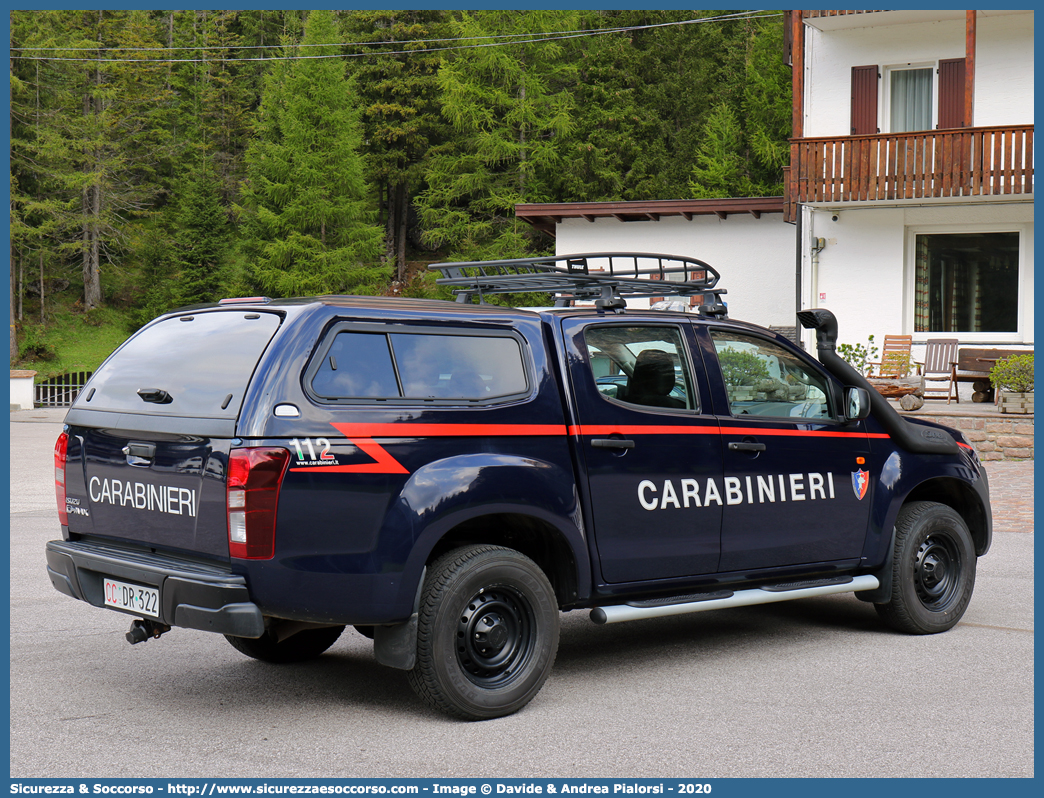 CC DR322
Arma dei Carabinieri
Isuzu D-Max II serie
Centro Carabinieri Addestramento Alpino
Allestitore Maritan S.r.l.
Parole chiave: CC;C.C.;Arma;dei;Carabinieri;Centro;Addestramento;Soccorso;Alpino;Maritan;Isuzu;D-Max;DMax