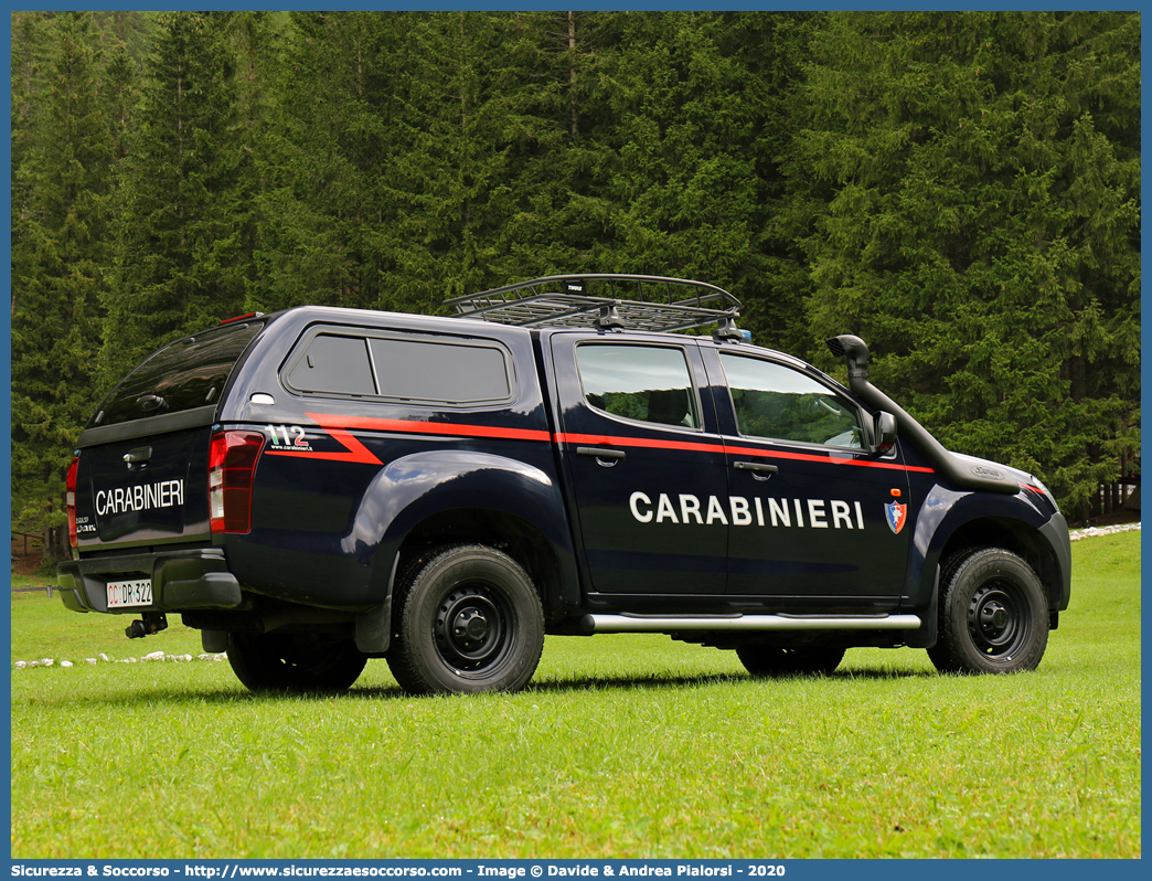 CC DR322
Arma dei Carabinieri
Isuzu D-Max II serie
Centro Carabinieri Addestramento Alpino
Allestitore Maritan S.r.l.
Parole chiave: CC;C.C.;Arma;dei;Carabinieri;Centro;Addestramento;Soccorso;Alpino;Maritan;Isuzu;D-Max;DMax