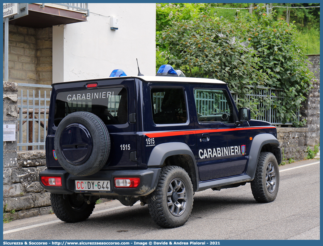 CC DY644
Arma dei Carabinieri
Comando Unità per la Tutela Forestale, 
Ambientale e Agroalimentare
Suzuki Jimny II serie
Allestitore Focaccia Group S.r.l.
Parole chiave: CC;C.C.;Arma;dei;Carabinieri;Comando;Unità;per;la;Tutela;Forestale;Ambientale;Agroalimentare;Suzuki;Jimny;Focaccia