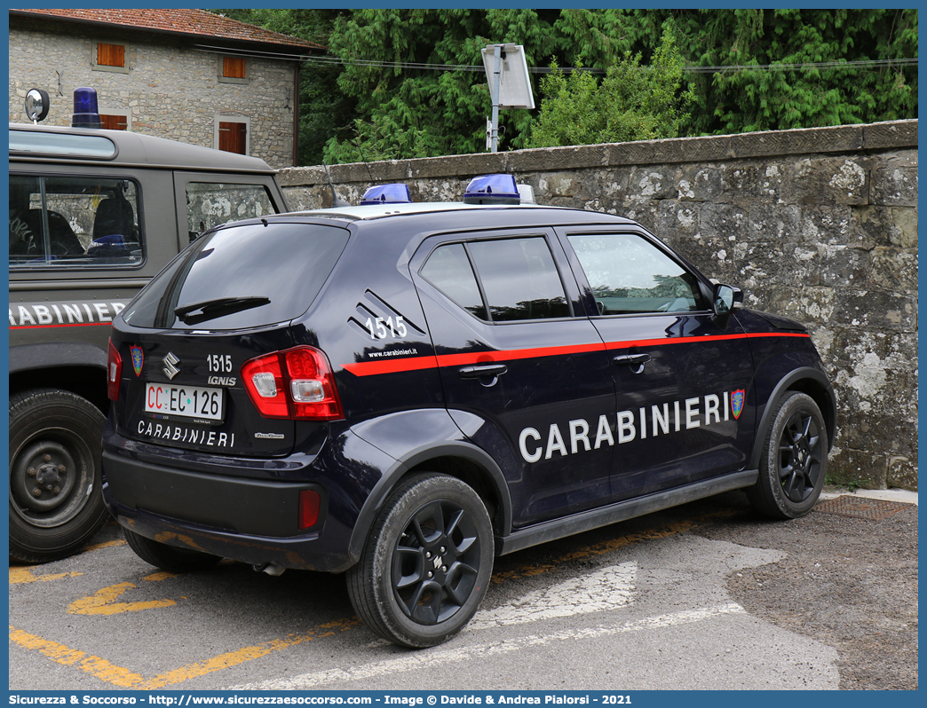 CC EC126
Arma dei Carabinieri
Comando Unità per la Tutela Forestale, 
Ambientale e Agroalimentare
Suzuki Ignis II serie
Parole chiave: CC;C.C.;Arma;dei;Carabinieri;Comando;Unità;per;la;Tutela;Forestale;Ambientale;Agroalimentare;Suzuki;Ignis