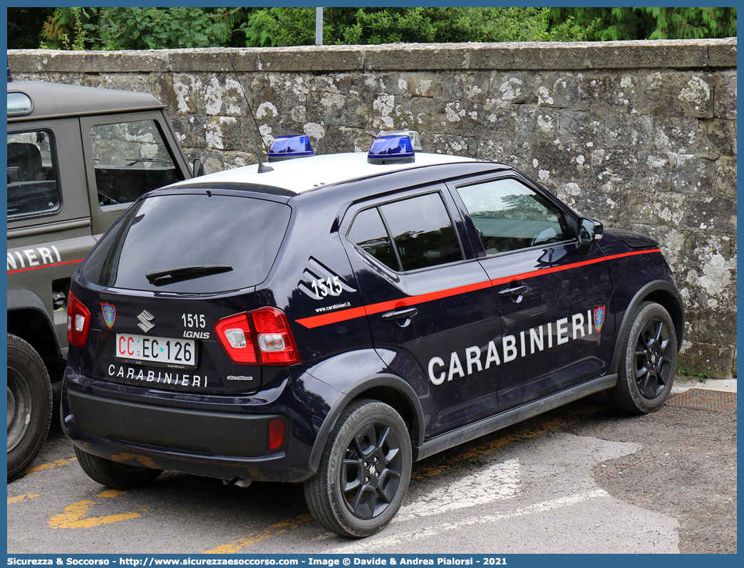 CC EC126
Arma dei Carabinieri
Comando Unità per la Tutela Forestale, 
Ambientale e Agroalimentare
Suzuki Ignis II serie
Parole chiave: CC;C.C.;Arma;dei;Carabinieri;Comando;Unità;per;la;Tutela;Forestale;Ambientale;Agroalimentare;Suzuki;Ignis