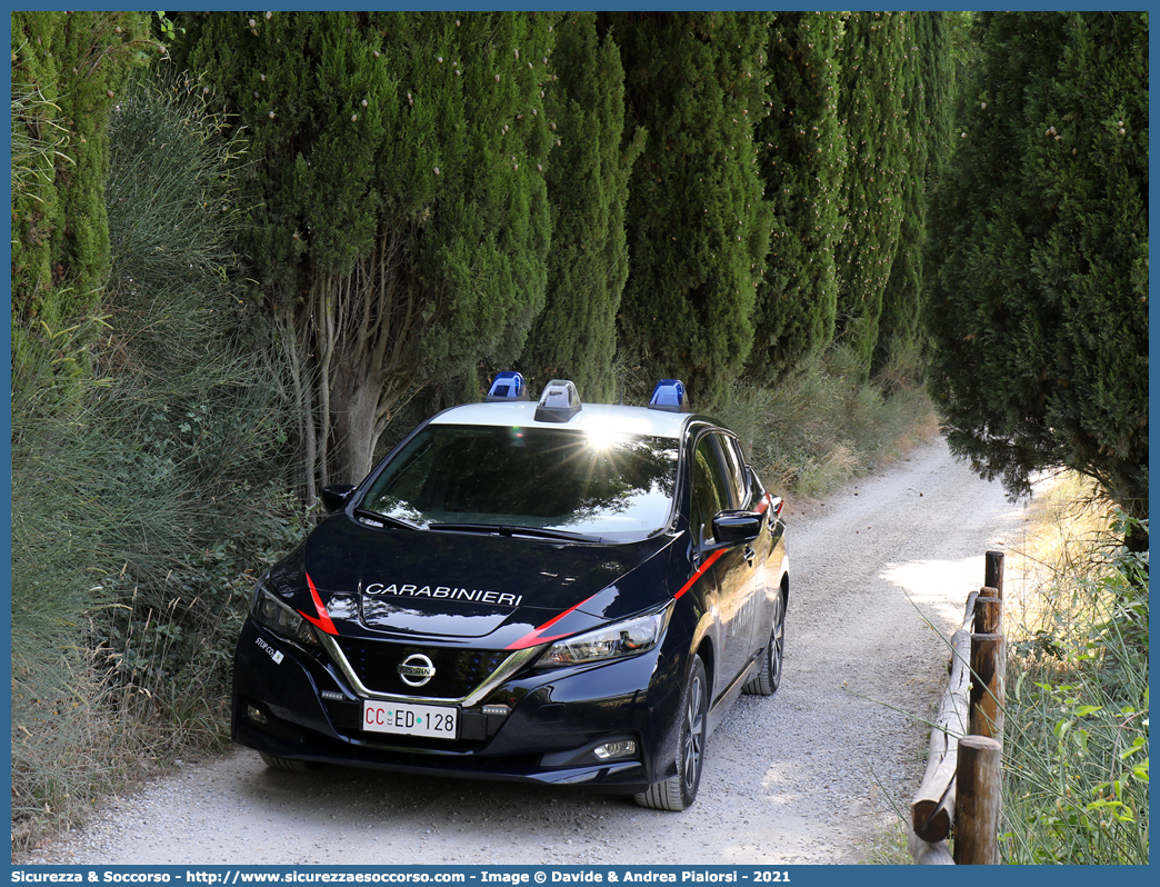 CC ED128
Arma dei Carabinieri
Comando Unità per la Tutela Forestale, 
Ambientale e Agroalimentare
Nissan Leaf II serie
Allestitore Cita Seconda S.r.l.
Parole chiave: CC;C.C.;Arma;dei;Carabinieri;Comando;Unità;per;la;Tutela;Forestale;Ambientale;Agroalimentare;Nissan;Leaf;Cita;Seconda