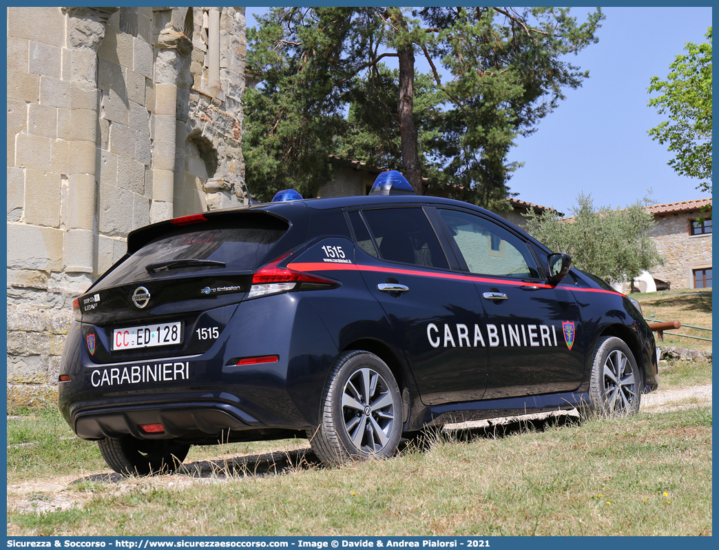 CC ED128
Arma dei Carabinieri
Comando Unità per la Tutela Forestale, 
Ambientale e Agroalimentare
Nissan Leaf II serie
Allestitore Cita Seconda S.r.l.
Parole chiave: CC;C.C.;Arma;dei;Carabinieri;Comando;Unità;per;la;Tutela;Forestale;Ambientale;Agroalimentare;Nissan;Leaf;Cita;Seconda