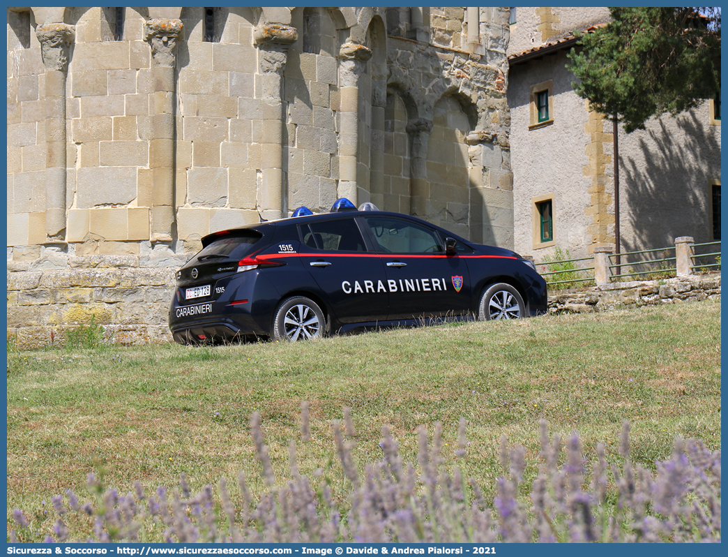 CC ED128
Arma dei Carabinieri
Comando Unità per la Tutela Forestale, 
Ambientale e Agroalimentare
Nissan Leaf II serie
Allestitore Cita Seconda S.r.l.
Parole chiave: CC;C.C.;Arma;dei;Carabinieri;Comando;Unità;per;la;Tutela;Forestale;Ambientale;Agroalimentare;Nissan;Leaf;Cita;Seconda