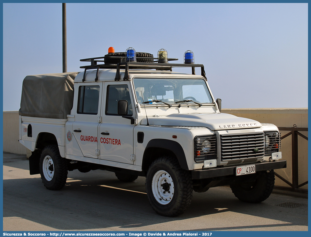 CP 4100
Corpo delle Capitanerie di Porto
Guardia Costiera
Land Rover Defender 130
(variante)
Parole chiave: Guardia Costiera;Capitaneria di Porto;Capitanerie di Porto;Land Rover;Defender 130