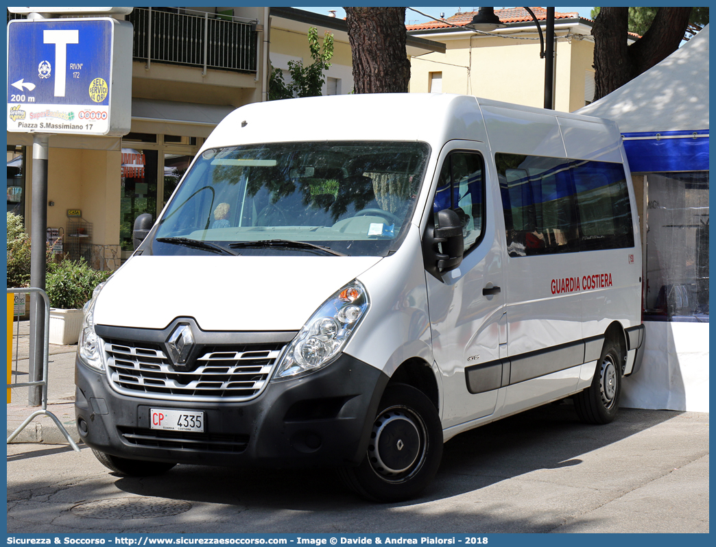 CP 4335
Corpo delle Capitanerie di Porto
Guardia Costiera
Renault Master IV serie
Parole chiave: CP;C.P.;GC;G.C.;Guardia;Costiera;Capitaneria;Capitanerie;di;Porto;Renault;Master