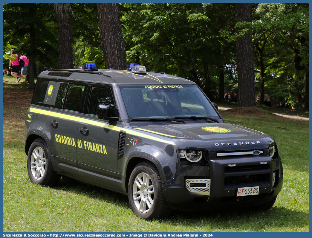 GdiF 553BQ
Guardia di Finanza
S.A.G.F.
Land Rover New Defender 110
II serie
Allestitore Elevox S.r.l.
Parole chiave: GdiF;G.D.F.;GDF;Guardia;di;Finanza;S.A.G.F.;SAGF;Soccorso;Alpino;Land;Rover;Defender;110;Elevox