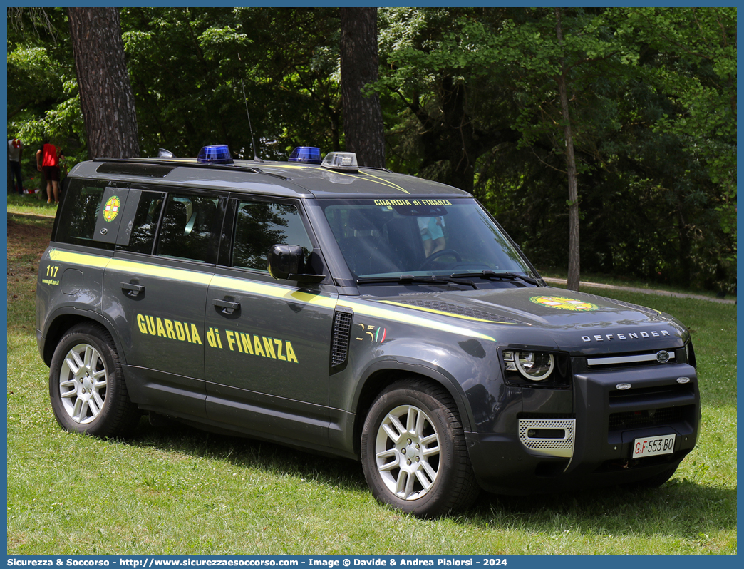 GdiF 553BQ
Guardia di Finanza
S.A.G.F.
Land Rover New Defender 110
II serie
Allestitore Elevox S.r.l.
Parole chiave: GdiF;G.D.F.;GDF;Guardia;di;Finanza;S.A.G.F.;SAGF;Soccorso;Alpino;Land;Rover;Defender;110;Elevox