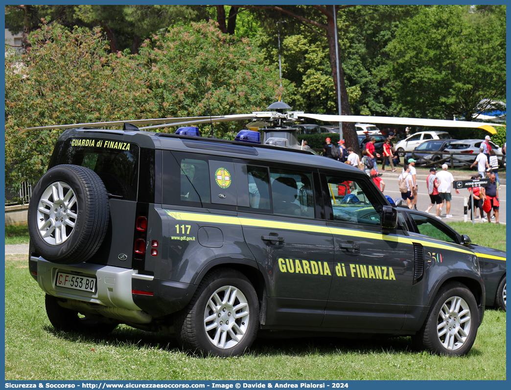 GdiF 553BQ 
Guardia di Finanza
S.A.G.F.
Land Rover New Defender 110
II serie
Allestitore Elevox S.r.l.
Parole chiave: GdiF;G.D.F.;GDF;Guardia;di;Finanza;S.A.G.F.;SAGF;Soccorso;Alpino;Land;Rover;Defender;110;Elevox