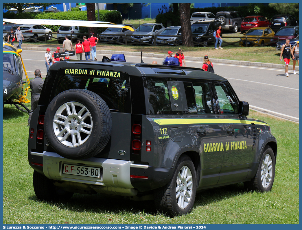 GdiF 553BQ
Guardia di Finanza
S.A.G.F.
Land Rover New Defender 110
II serie
Allestitore Elevox S.r.l.
Parole chiave: GdiF;G.D.F.;GDF;Guardia;di;Finanza;S.A.G.F.;SAGF;Soccorso;Alpino;Land;Rover;Defender;110;Elevox