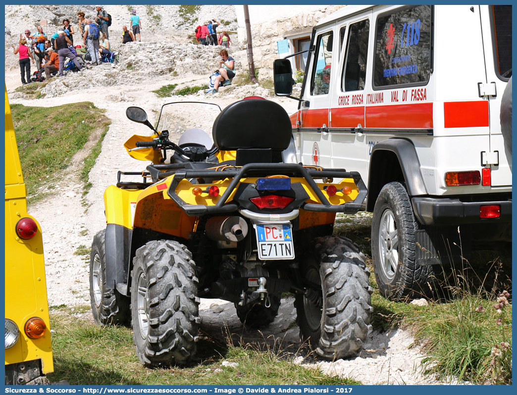 PC E71TN
Corpo Nazionale
Soccorso Alpino e Speleologico
Delegazione Alpina IV Trentino
BRP Can-Am Outlander Max XT 800R
Parole chiave: CNSAS;C.N.S.A.S.;Corpo;Nazionale;Soccorso;Alpino;Speleologico;Trentino;Trento;SAT;S.A.T.;Land;BRP;Can-AM;Outlander;Max;800R