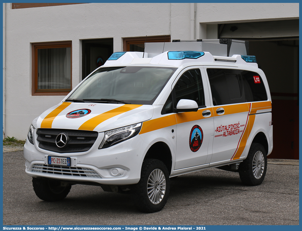 PC ZS1EZ
Corpo Nazionale
Soccorso Alpino e Speleologico
Delegazione Alpina III Alto Adige
Stazione Alta Badia
Mercedes-Benz Classe V 4x4 III serie
Allestitore Kofler Fahrzeugbau S.n.c.
Parole chiave: CNSAS;C.N.S.A.S.;Corpo;Nazionale;Soccorso;Alpino;Speleologico;Alto Adige;Alta;Badia;Mercedes;Benz;Classe V;Kofler