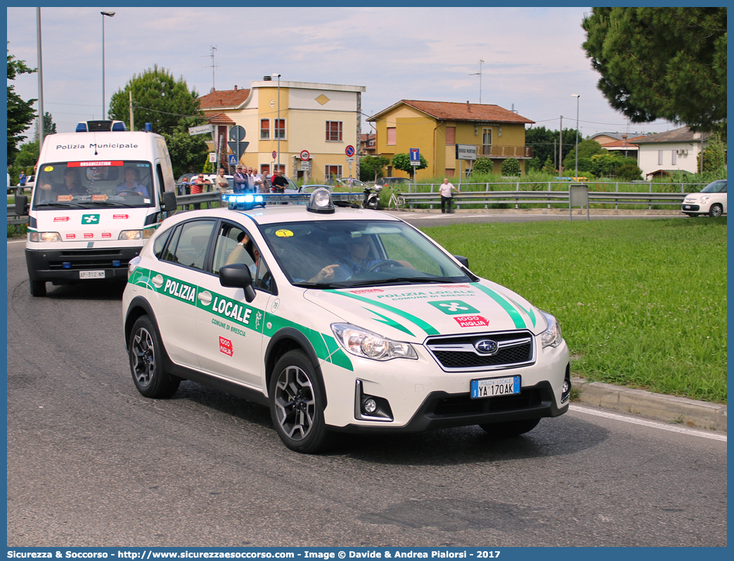 Polizia Locale YA170AK
Polizia Locale
Comune di Brescia
Subaru XV I serie restyling
Parole chiave: PL;P.L.;PM;P.M.;Polizia;Locale;Municipale;Brescia;Subaru;XV